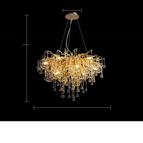 Postmodern Luxury Chandelier Water Drop Crystal Lamp