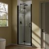 Bifold Frameless Glass Shower Door Fold Clear Glass Shower Panel Pivot Swing Shower Doors,