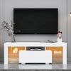 Large TV Base Stand with LED Light TV Cabinet.