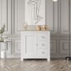 Kitchen Sideboard Cupboard, White High Gloss Dining Room Buffet Storage Cabinet Hallway