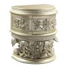 Vatican Nightstand, Champagne Silver Finish