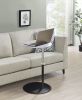 Orbit End Table with Height Adjustable Gray Marble Textured Top