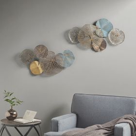 Lily Pad Leaves 2-piece Metal Wall Decor Set