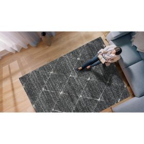 Sophie Talas Trellis Area Rug in Grey and Cream