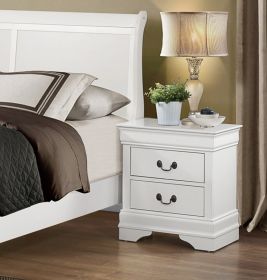 Traditional Design White Finish Nightstand