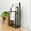 Metal Freestanding Towel Rack 3 Tiers Hand Towel Holder, Black