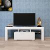 Large TV Base Stand with LED Light TV Cabinet.