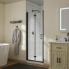 Bifold Frameless Glass Shower Door Fold Clear Glass Shower Panel Pivot Swing Shower Doors,