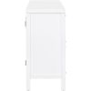 Large Storage Space Sideboard with Artificial Rattan Door (White)