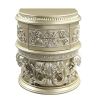 Vatican Nightstand, Champagne Silver Finish