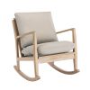 Solid Wood Rocking Chair; Beige