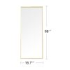 Full Length Mirror with Gold Aluminum Alloy Frame, 59" x 15.7"