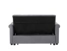 Artemax 55'' Velvet Convertible Loveseat Sleeper Sofa Couch w/ 2 Lumbar Pillows, Adjustable Pull-Out Bed and Removable Armrest