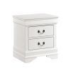 Traditional Design White Finish Nightstand