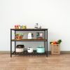 Kitchen Island with 3 Shelves,