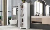 Storage Cabinet with Two Doors MDF Board, White