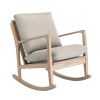 Solid Wood Rocking Chair; Beige