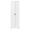 Storage Cabinet with Two Doors MDF Board, White