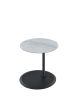 Orbit End Table with Height Adjustable Gray Marble Textured Top