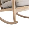 Solid Wood Rocking Chair; Beige