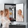 30x20 inch LED Bathroom Medicine Cabinet Surface Mounted Cabinets With Lighted Mirror