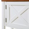 35'' Farmhouse Wood Buffet Sideboard Console Table with Bottom Shelf and 2-Door Cabinet; for Living Room