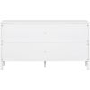 Large Storage Space Sideboard with Artificial Rattan Door (White)