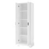 Storage Cabinet with Two Doors MDF Board, White