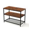 Kitchen Island with 3 Shelves,