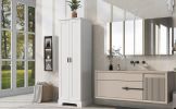 Storage Cabinet with Two Doors MDF Board, White