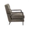 Gavin Faux Leather Channel Accent Armchair