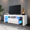 Large TV Base Stand with LED Light TV Cabinet.