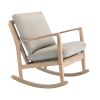 Solid Wood Rocking Chair; Beige