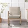 Solid Wood Rocking Chair; Beige