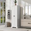 Storage Cabinet with Two Doors MDF Board, White