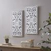 Botanical Panel Distressed Carved Wood 2-piece Wall Decor Set