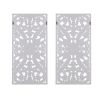 Botanical Panel Distressed Carved Wood 2-piece Wall Decor Set