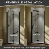 Bifold Frameless Glass Shower Door Fold Clear Glass Shower Panel Pivot Swing Shower Doors,