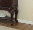 Traditional 1-Pc Rich Brown Finish Storage Side Board Antique Cabriole Legs Living Room Furniture