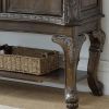 Traditional Finish Storage Side Board Antique