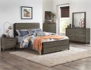 Contemporary Styling 1pc Chest of 5x Drawers with Antique Bar Pulls Two-Tone Finish Wooden Bedroom Furniture