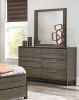 Contemporary Styling Dresser with Antique Bar Pulls Two-Tone Finish