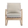 Solid Wood Rocking Chair; Beige