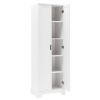 Storage Cabinet with Two Doors MDF Board, White