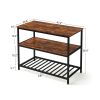 Kitchen Island with 3 Shelves,