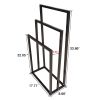 Metal Freestanding Towel Rack 3 Tiers Hand Towel Holder, Black