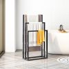 Metal Freestanding Towel Rack 3 Tiers Hand Towel Holder, Black