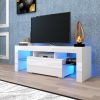 Large TV Base Stand with LED Light TV Cabinet.