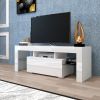 Large TV Base Stand with LED Light TV Cabinet.