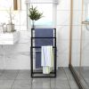 Metal Freestanding Towel Rack 3 Tiers Hand Towel Holder, Black